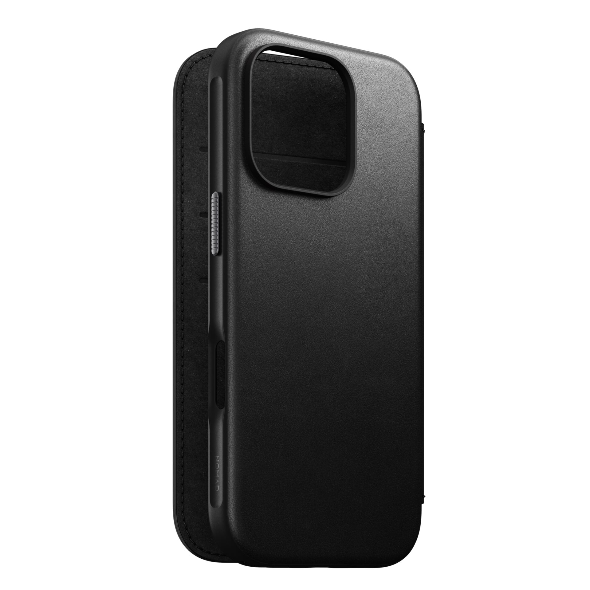 iPhone 16 Pro MagSafe Echtleder Tasche Modern Leather Folio (NM01680185) - Schwarz