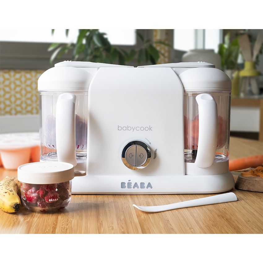 Robot Duo Babycook - White / Silver - Ecru