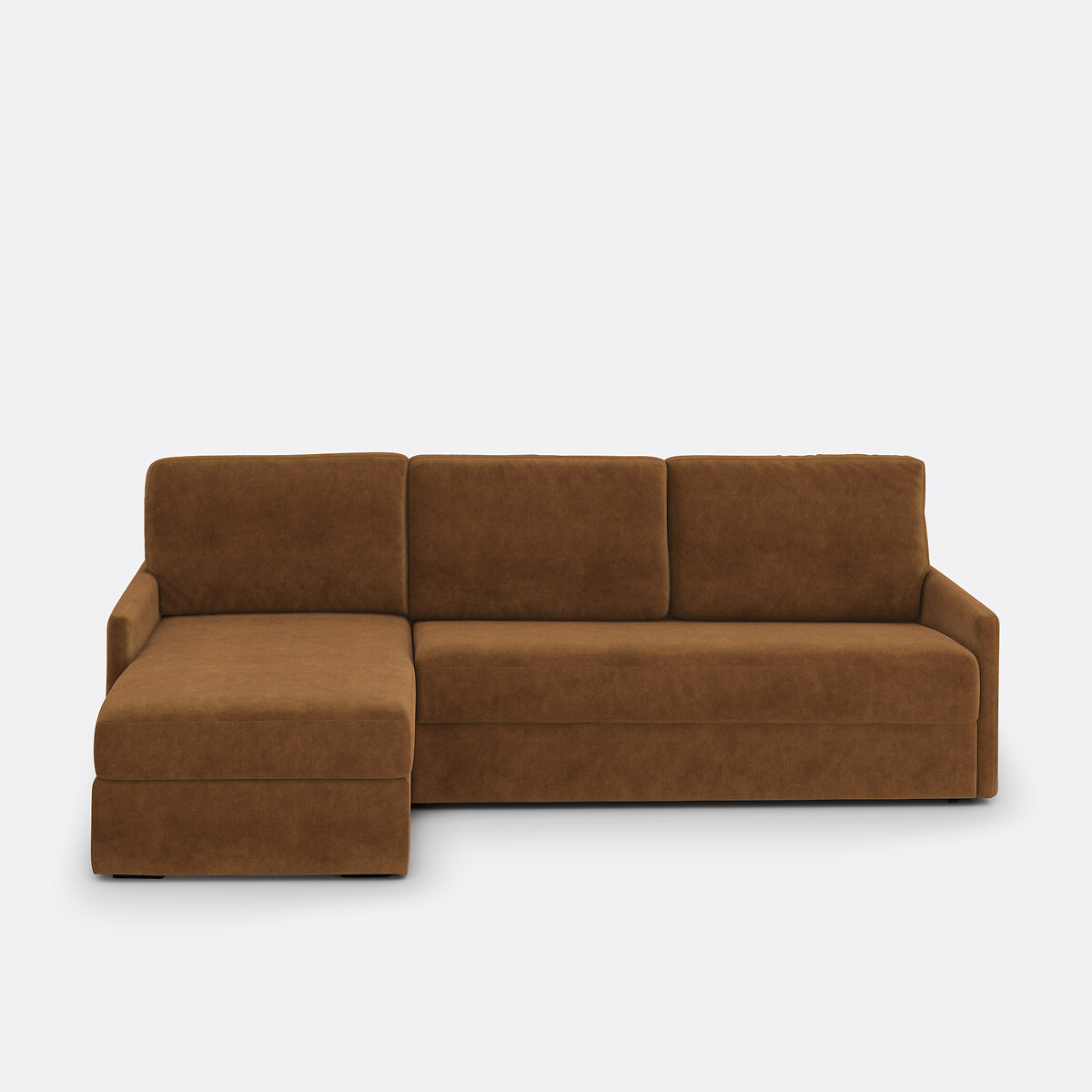 LA REDOUTE INTERIEURS<br>Sofá-cama de canto em veludo, espuma Marta