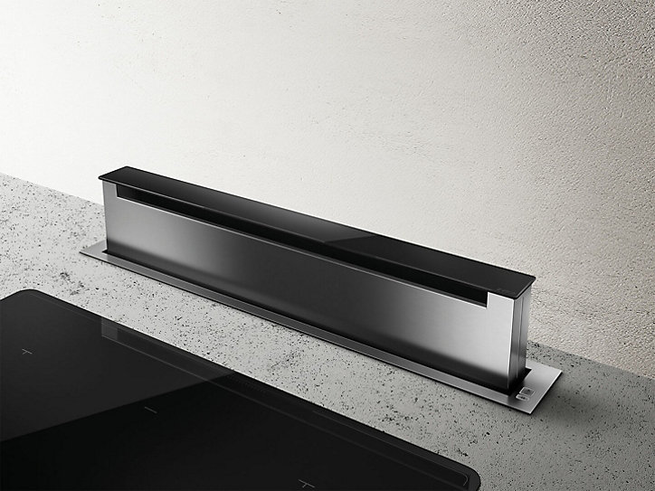 Hotte encastrable au plan de travail inox L. 90 cm Pandora Elica
