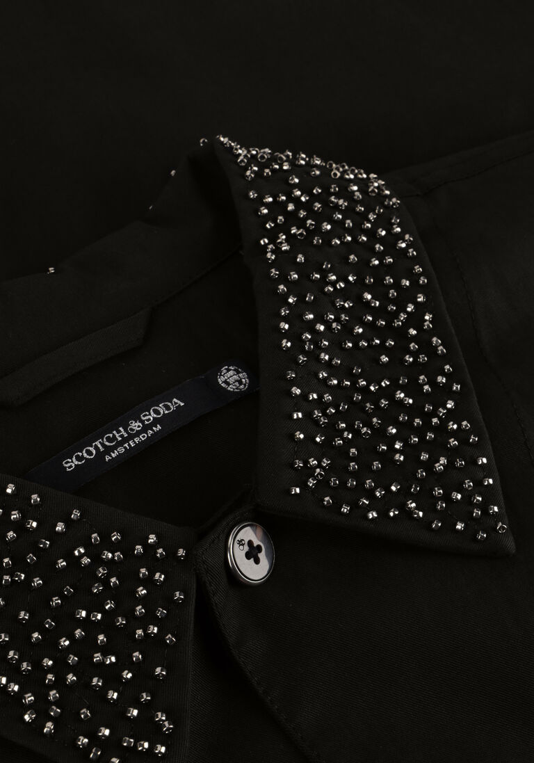 SCOTCH & SODA zwarte scotch & soda jumpsuit beaded collar jumpsuit