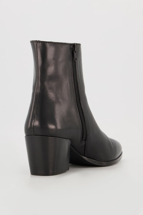 Leder-Stiefeletten, Zipper, Wechselfußbett, Weite H