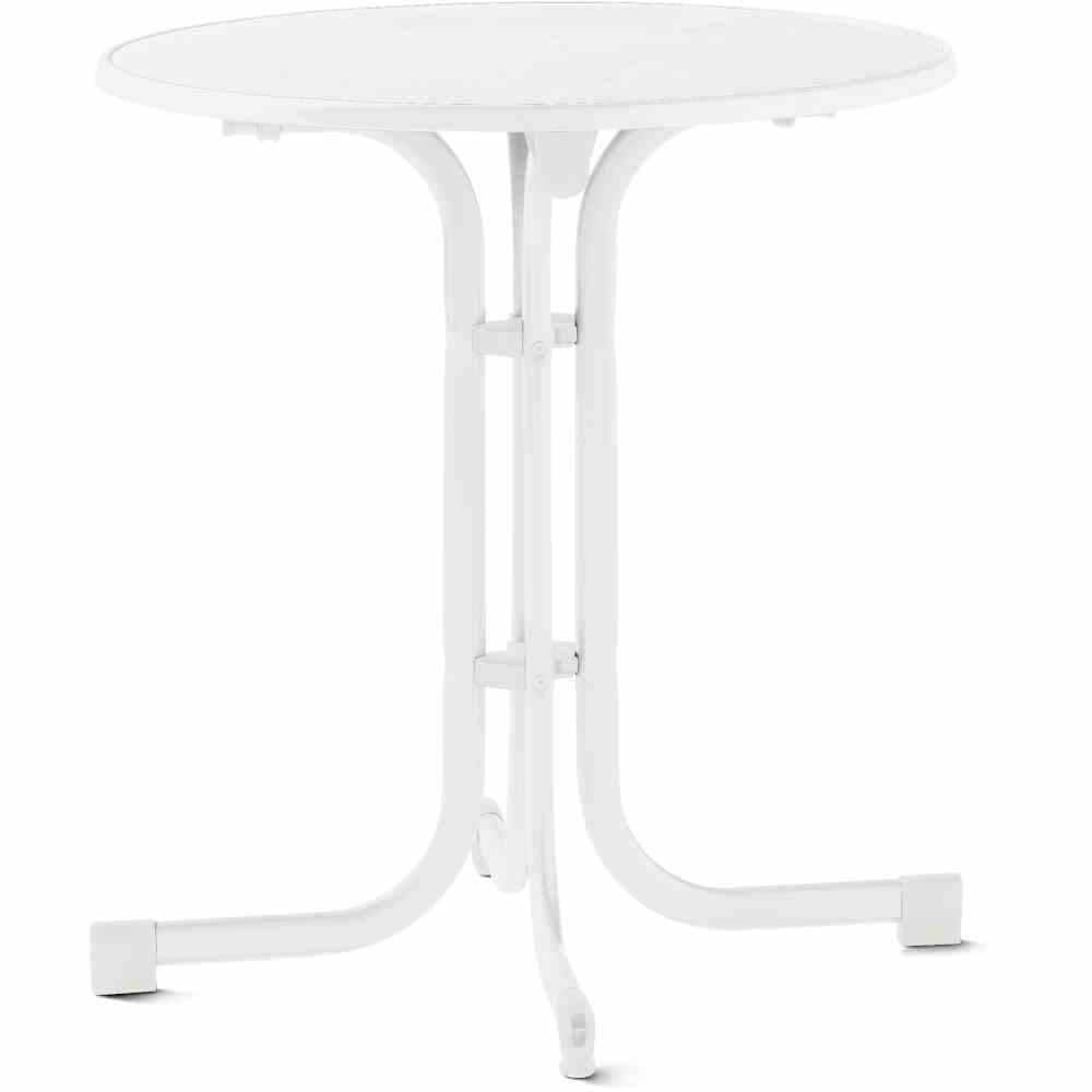 Boulevard Klapptisch - weiß - wetterfest - Ø 70 cm