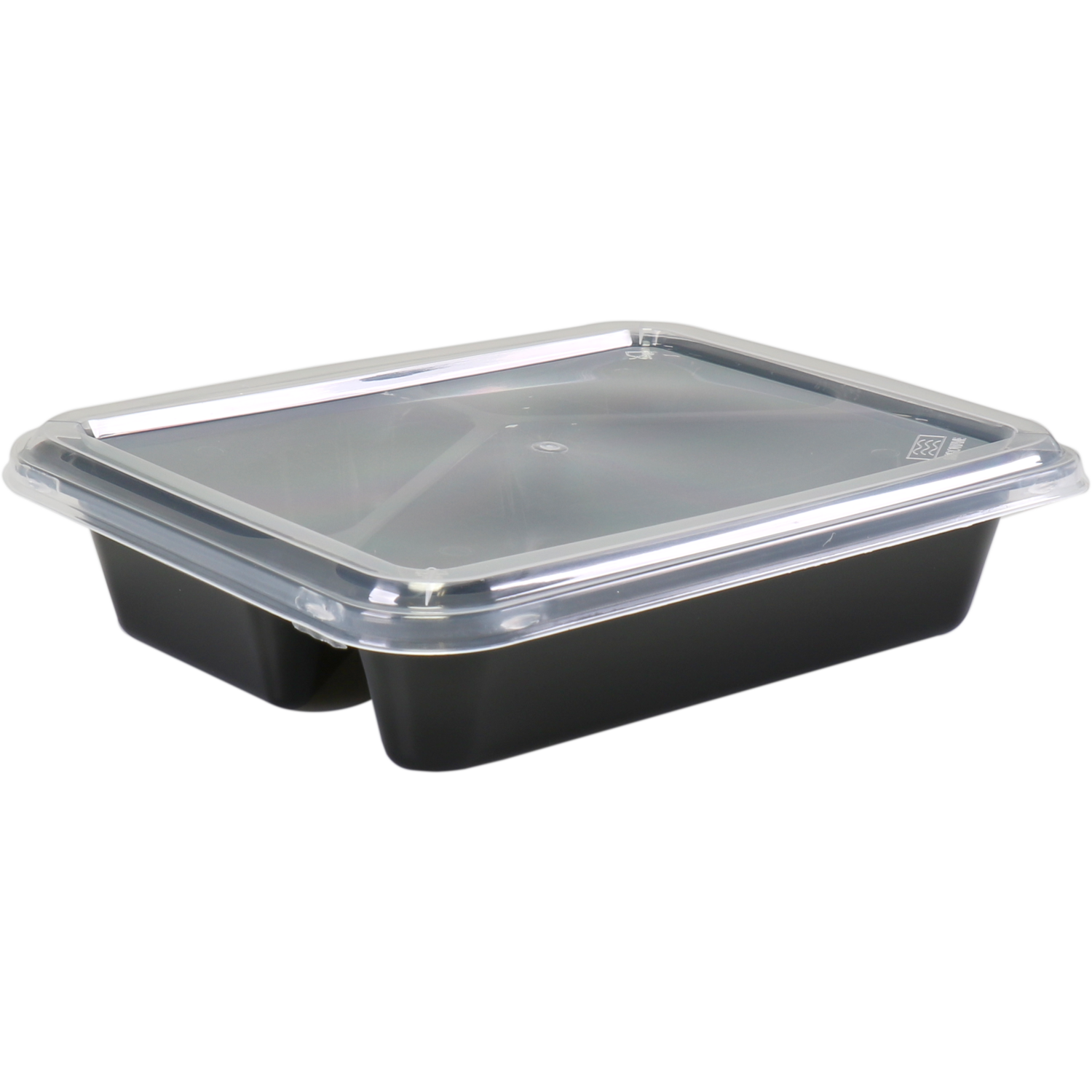 Depa Bak, PP, 3-vaks, incl. deksel, menubak, 227x178x49mm, zwart/transparant
