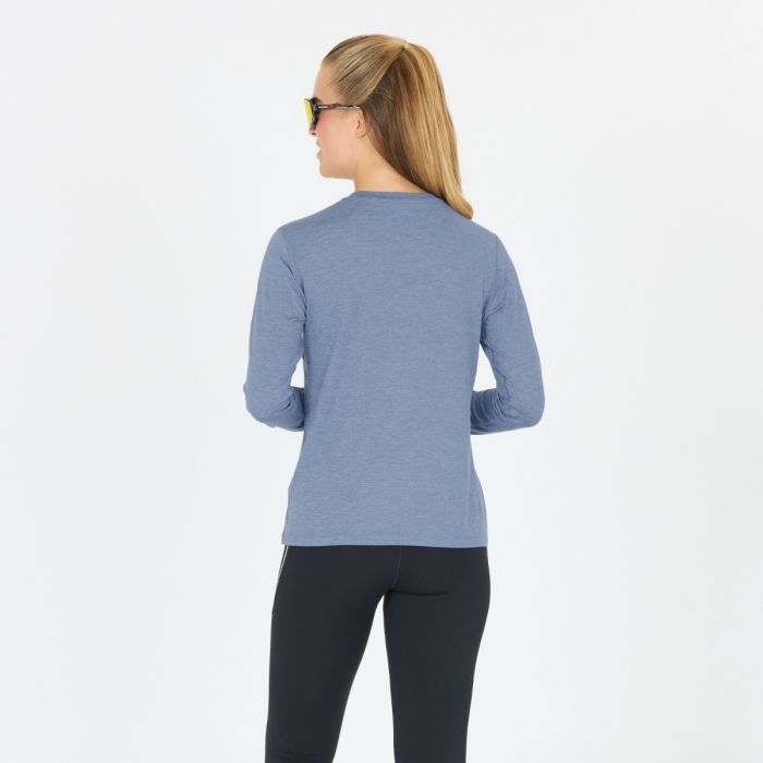 Endurance Dame T-shirts Alvaly Melange Long Sleeve Tee Blå