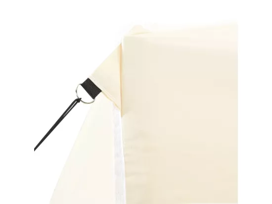 Tente de réception pliable avec 4 parois 2x2 m Acier Crème