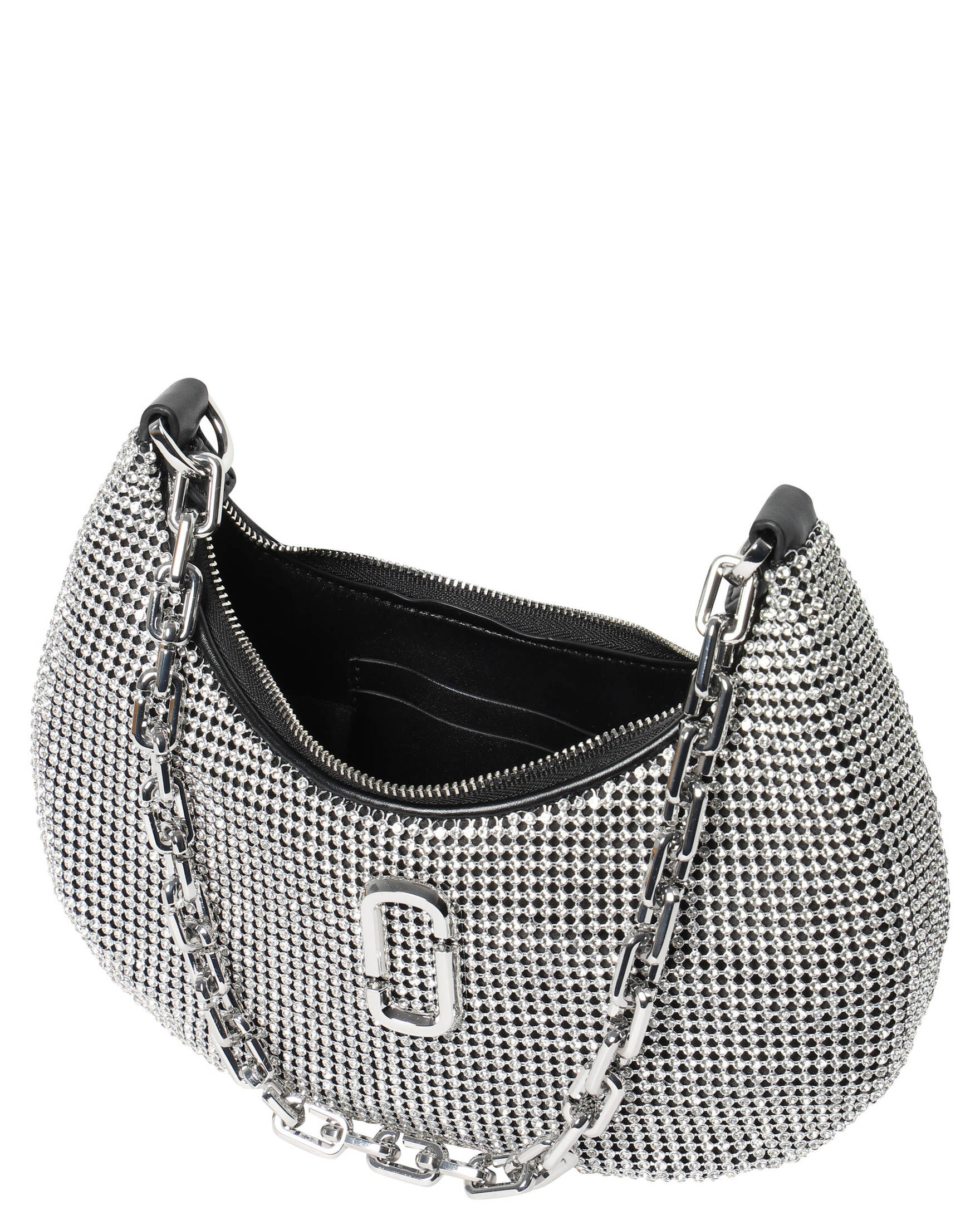 Marc Jacobs| Damen Schultertasche THE RHINESTONE SMALL CURVE