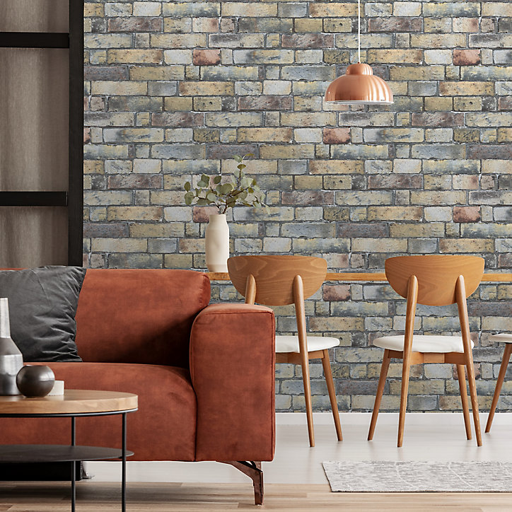 Papier peint Vinyle Intissé GoodHome Hamat rose poudré