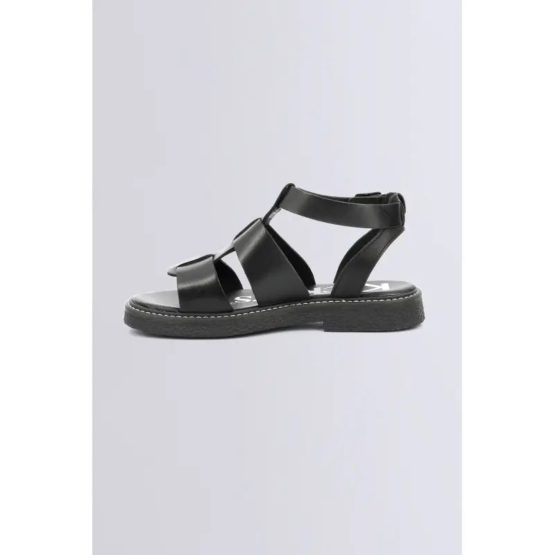 Kick lila Noir SANDALES Cuir Femme