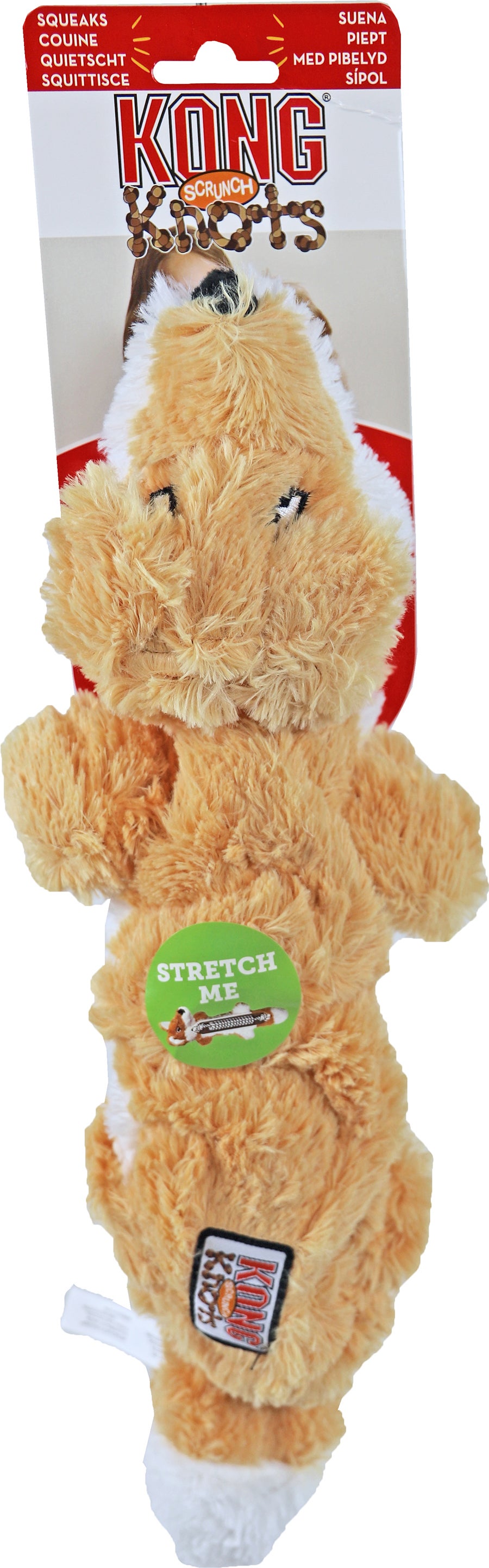 Kong hondenspeelgoed Scrunch Knots vos S/M oranje 8,3 x 5,1 x 29,9 cm