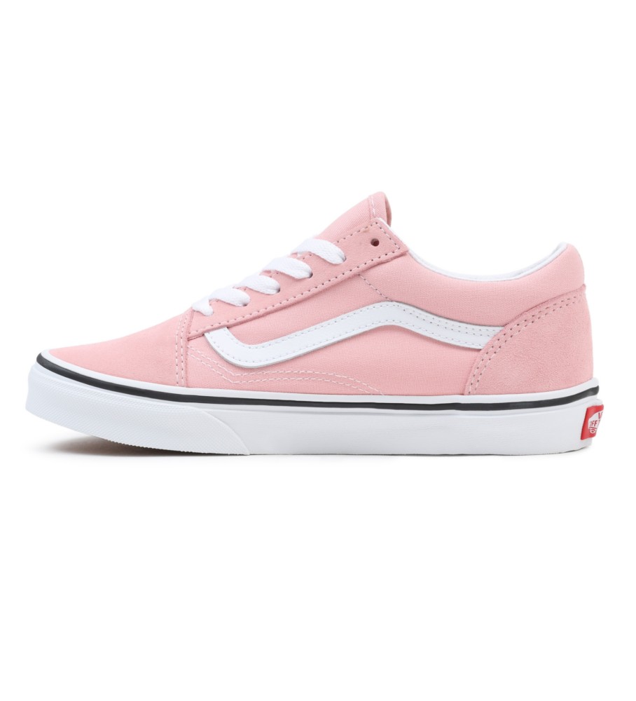 Tênis Vans Old Skool de couro rosa
