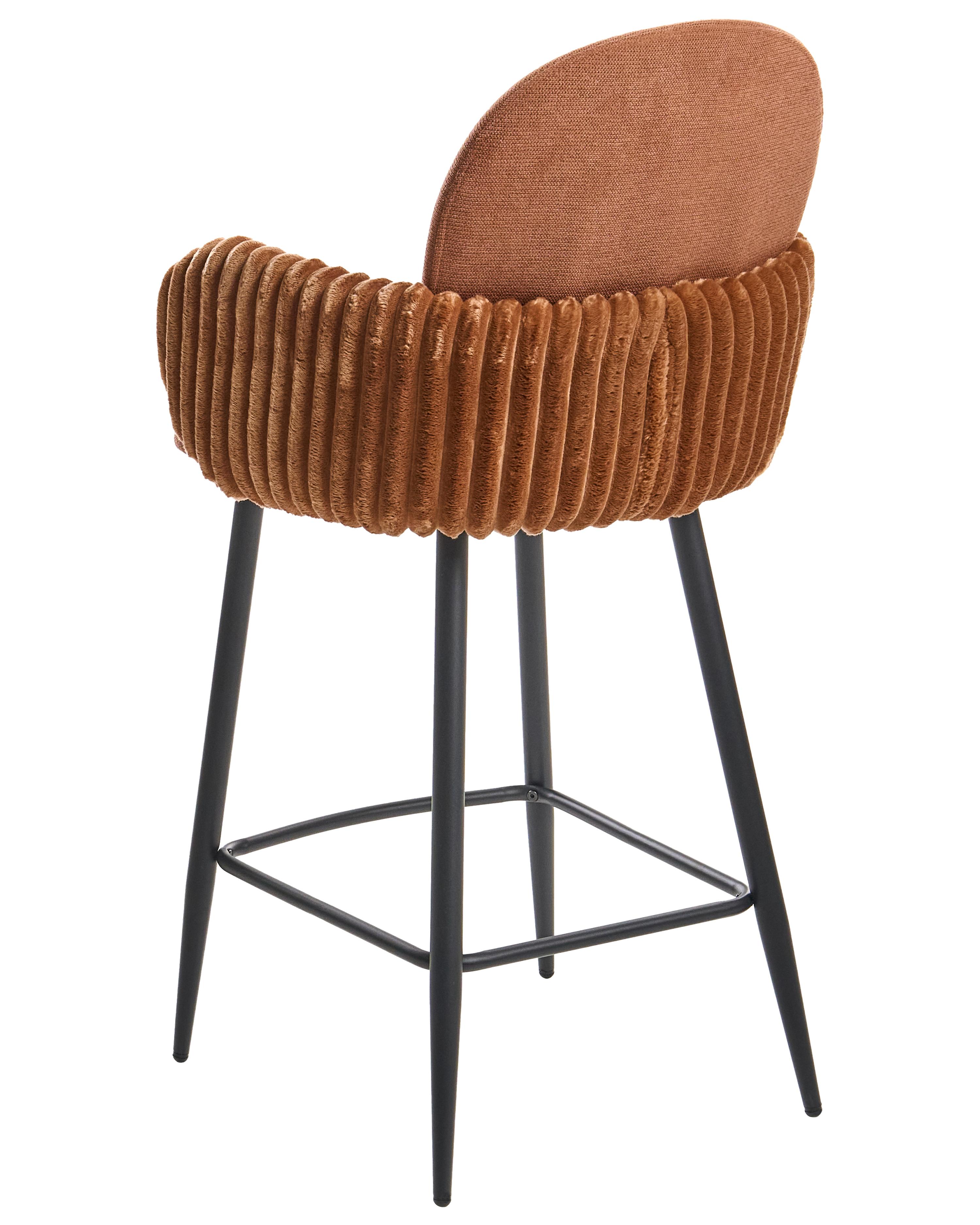 Set van 2 barstoelen AMITY Stof Bruin