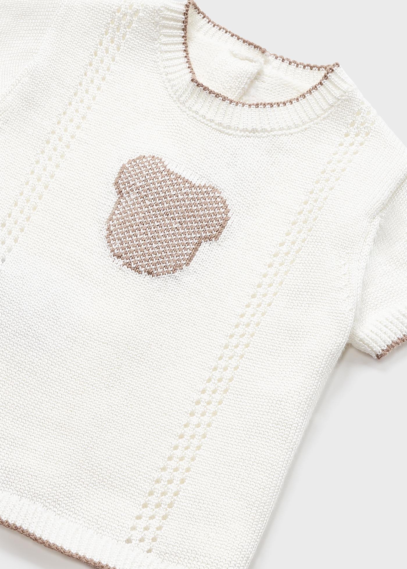 Conjunto de 2 peças em algodão sustentável para recém-nascidos.