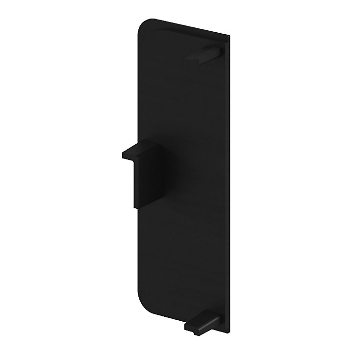 Lot de 2 embouts de rails pour tiroir noir Caraway Innovo GoodHome