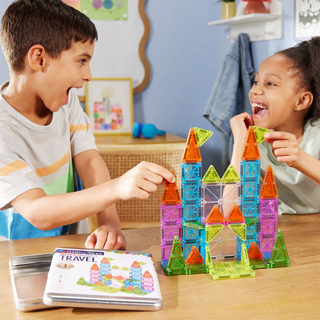 magna-tiles magnetische tegels micromags travel set deluxe - 55st