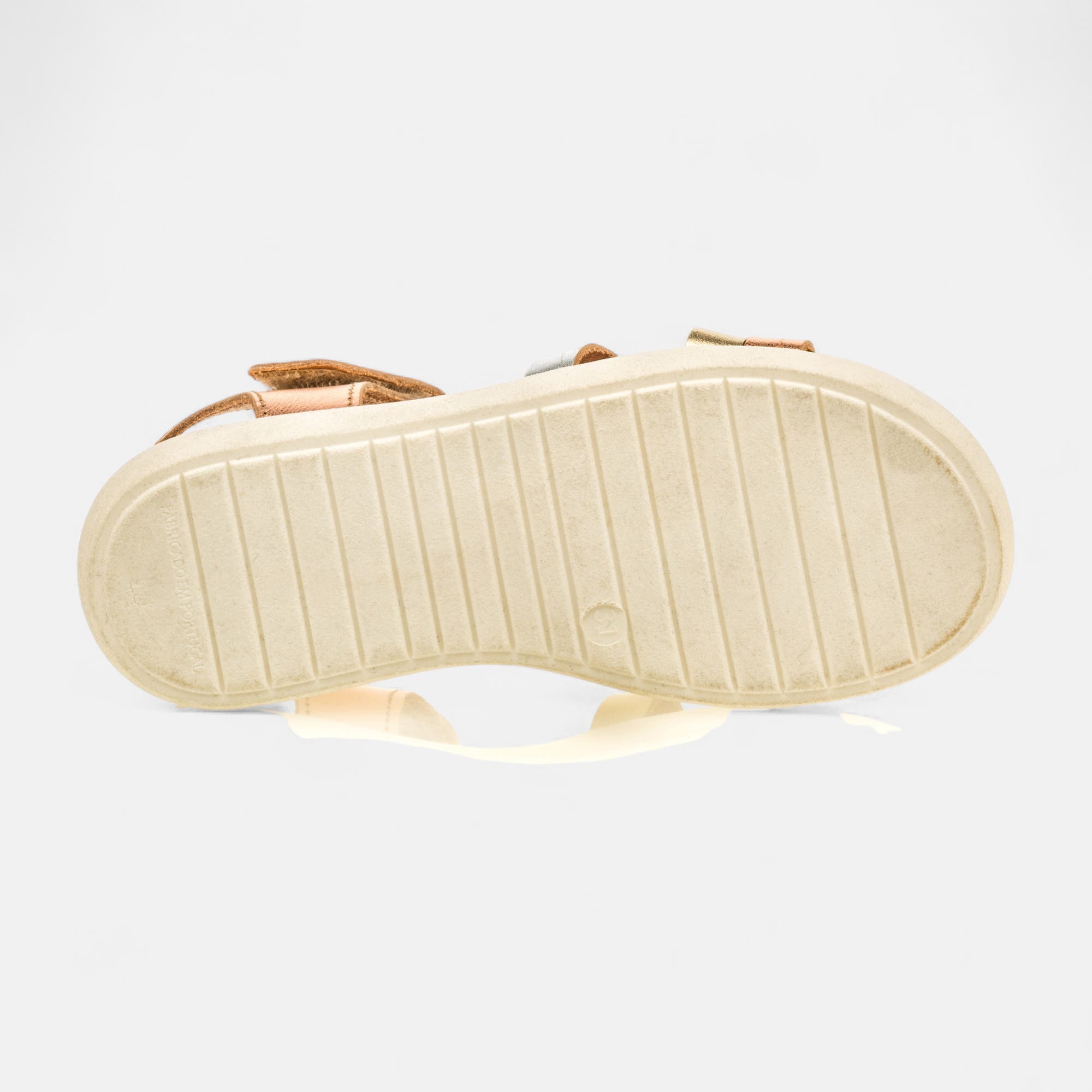 Sandales Fille en cuir neutre