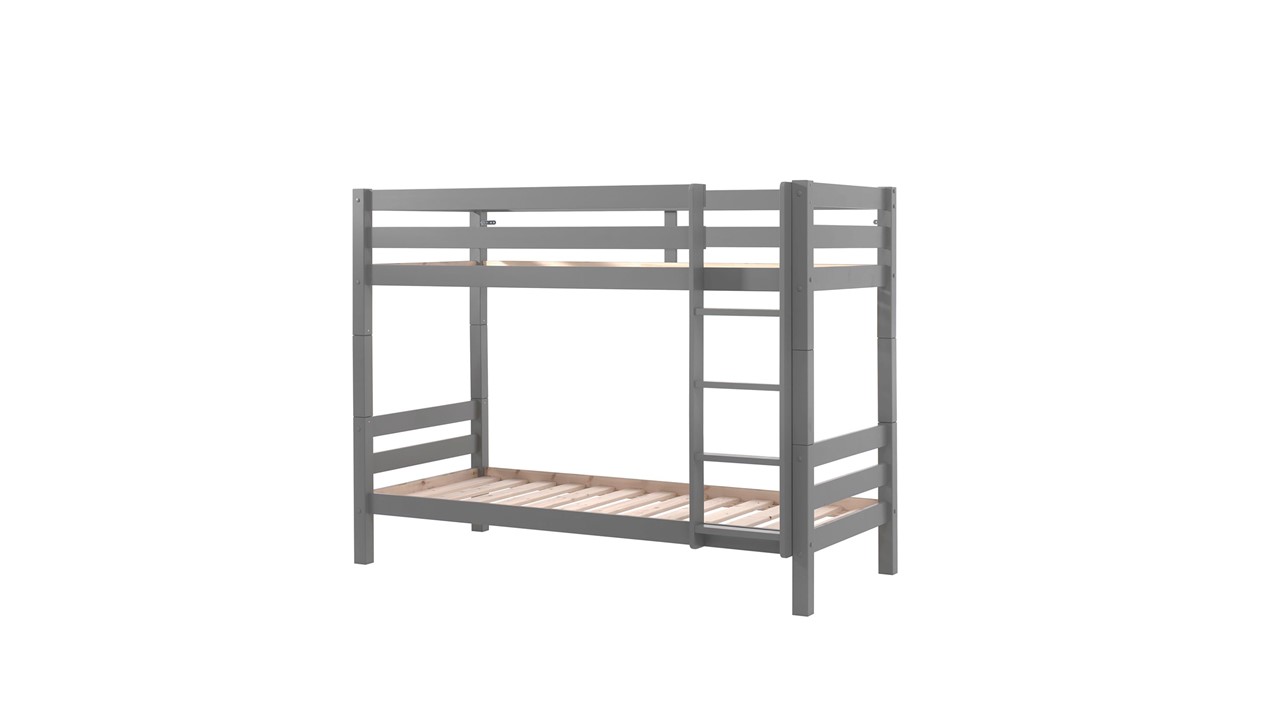 Stapelbed Pino 160 cm hoog grijs