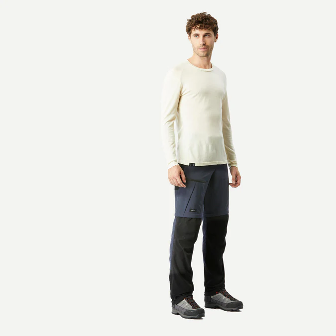 Decathlon Forclaz - Calça de caminhada Forclaz MT500 masculina 2 em 1 com zíper