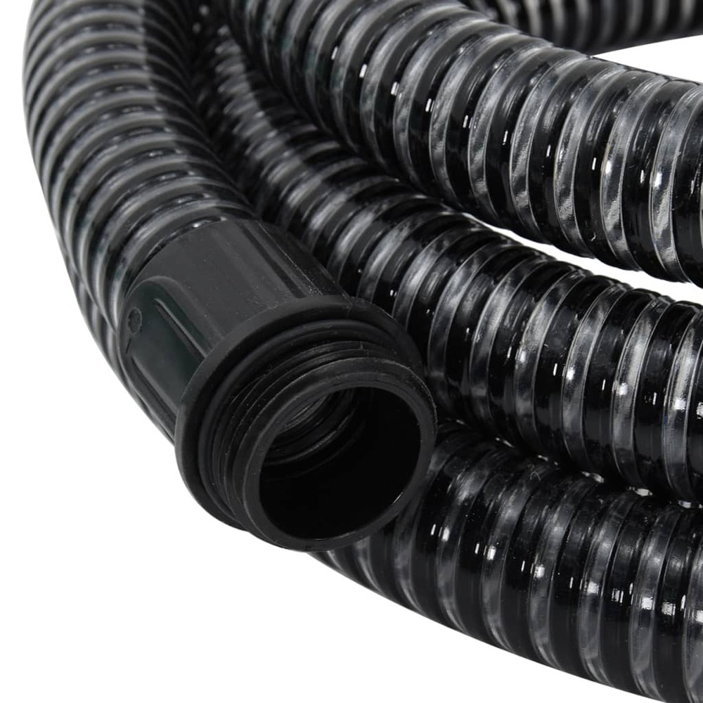 Tuyau d'aspiration avec raccords en laiton noir 1,1
