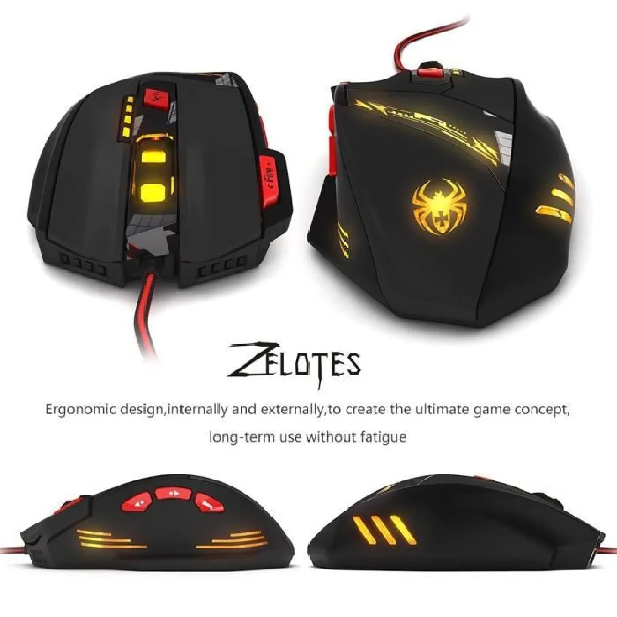 Souris Gamer Filaire T90 - 1000-9200 DPI