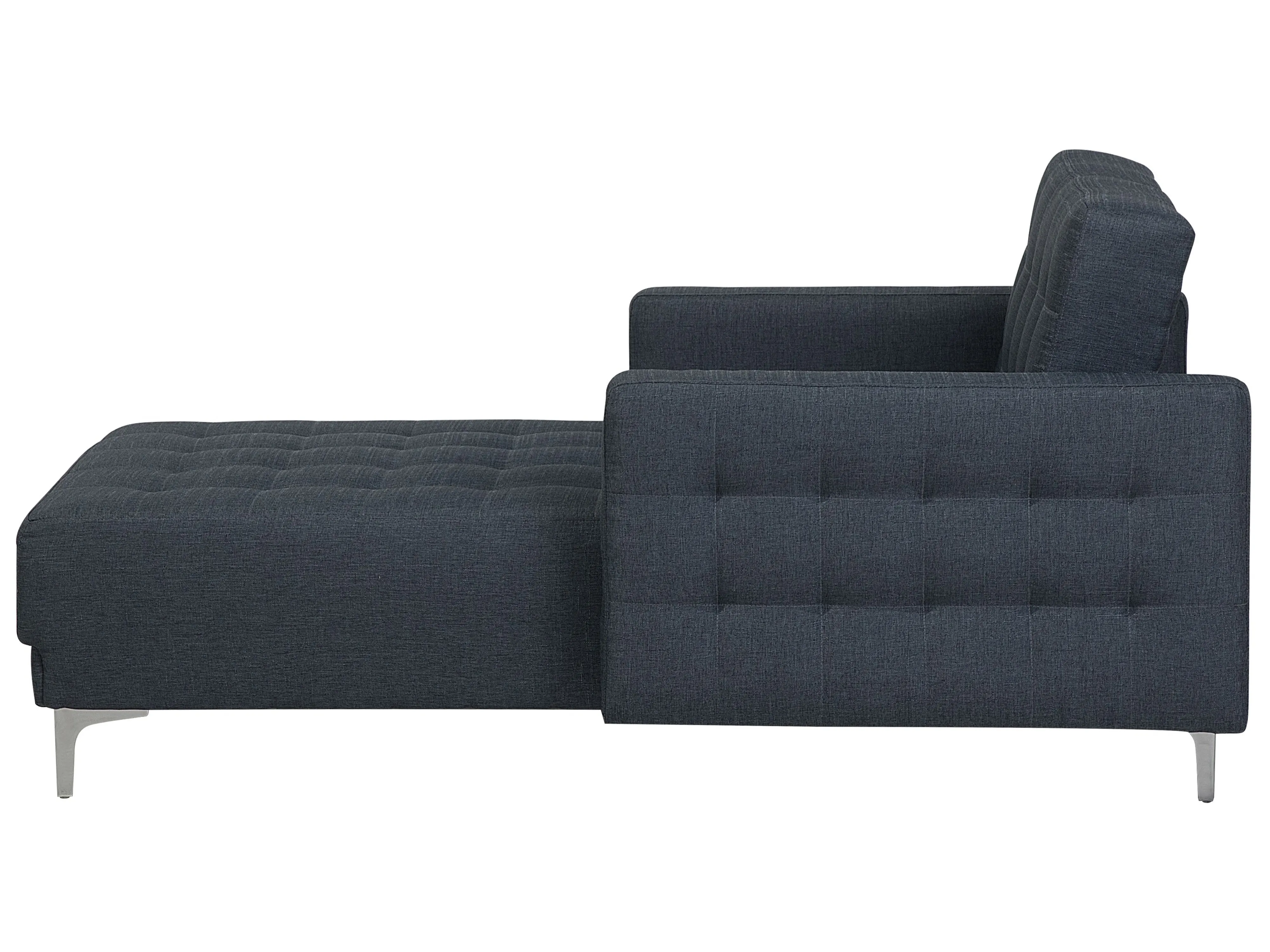 Chaise longue ABERDEEN Stof Donkergrijs