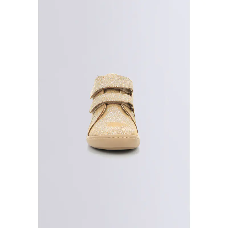 KICKMARY BEIGE METALLISE BOTTINES Cuir Fille