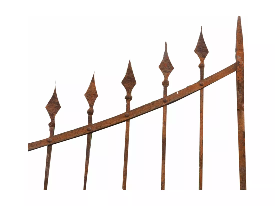 BISCOTTINI Portail - Fer Forgé Finition Antique - Clôture en Fer - Portail en Métal - Porte Décorative - Portail d'Entrée - 400x10x289cm - Une Pièce