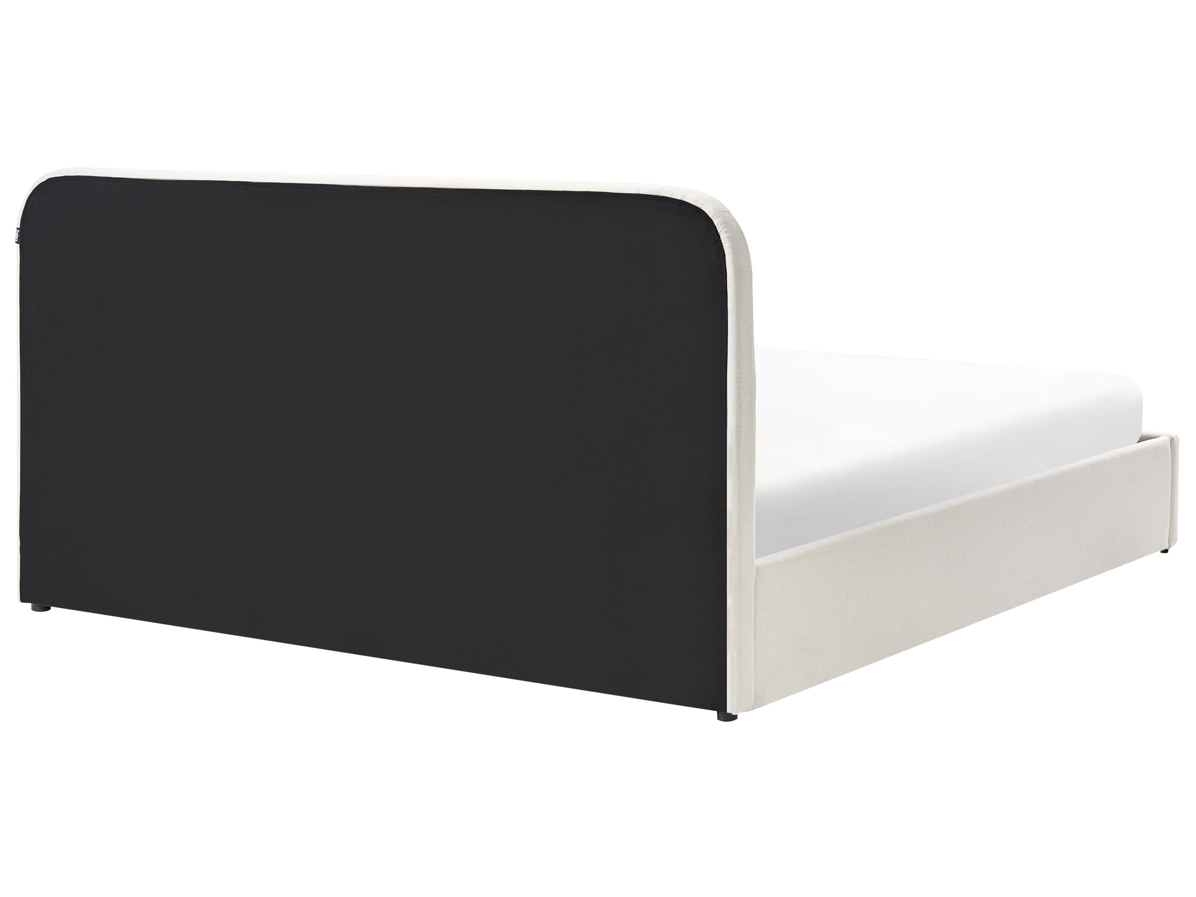 Bed met opbergruimte Stof CHALLANS 180 x 200 cm Gebroken wit