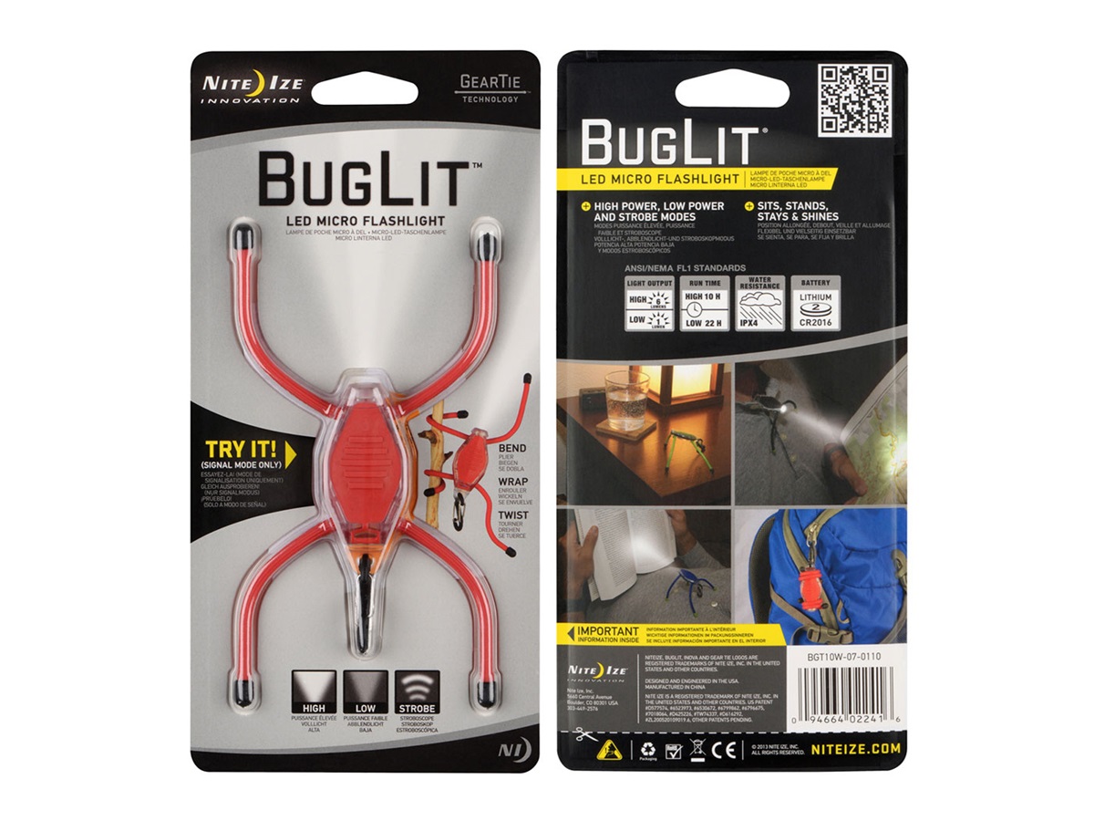 Nite Ize BugLit Zaklamp - Rood