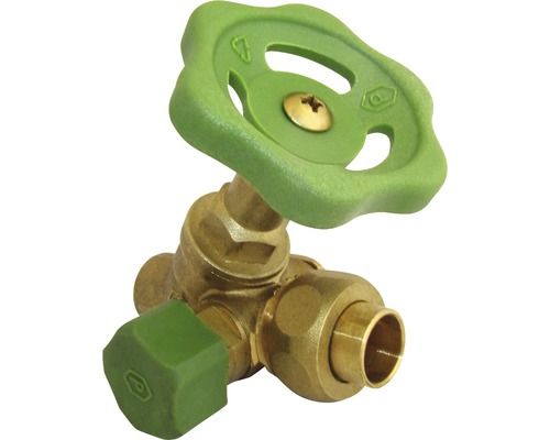 Afsluiter met aftap 12mm