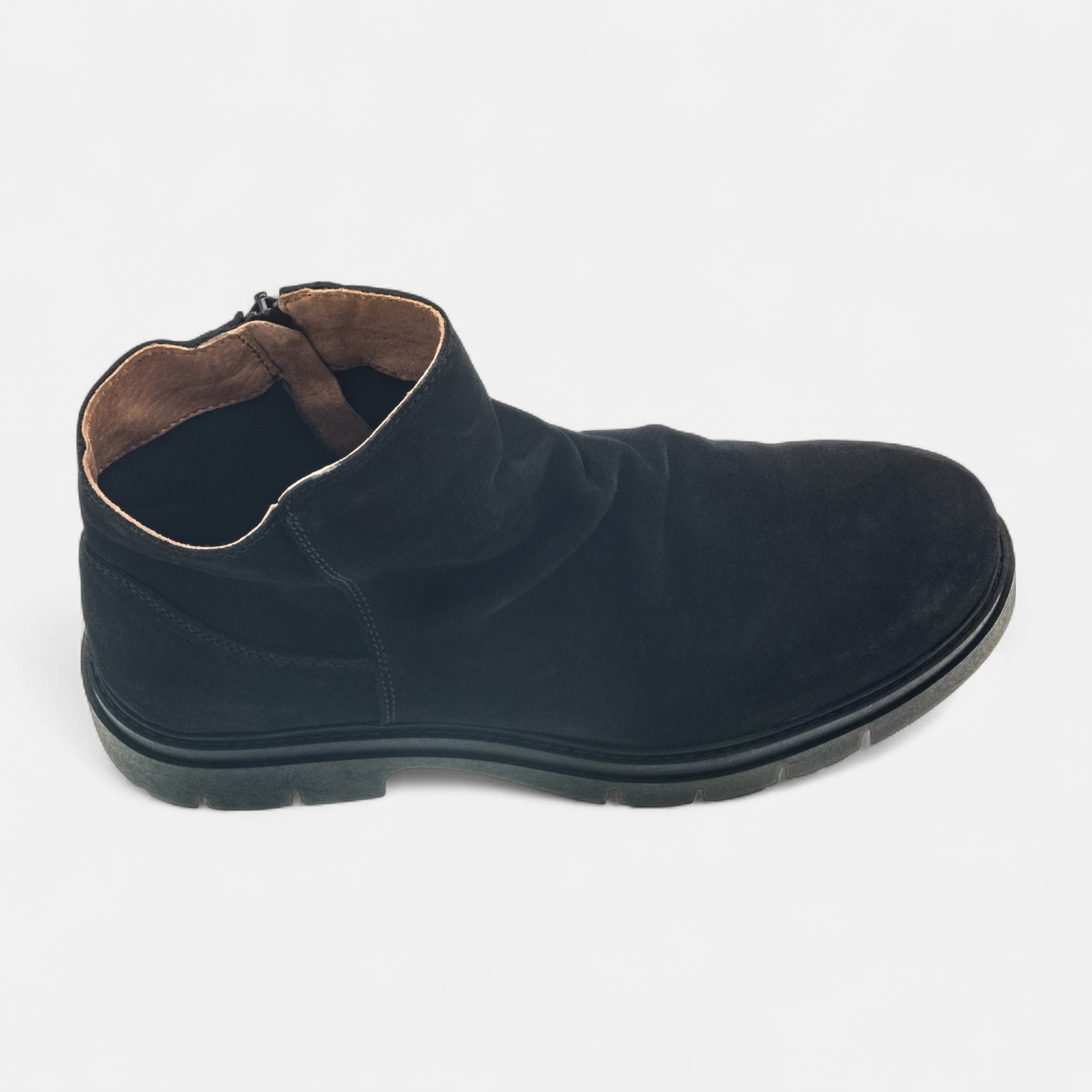 Boots Femme en cuir noir