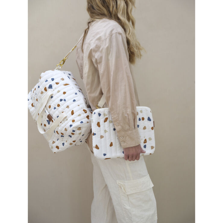 Fabelab Quilted Gym Bag - Small - Terrazzo Natural (unbleach