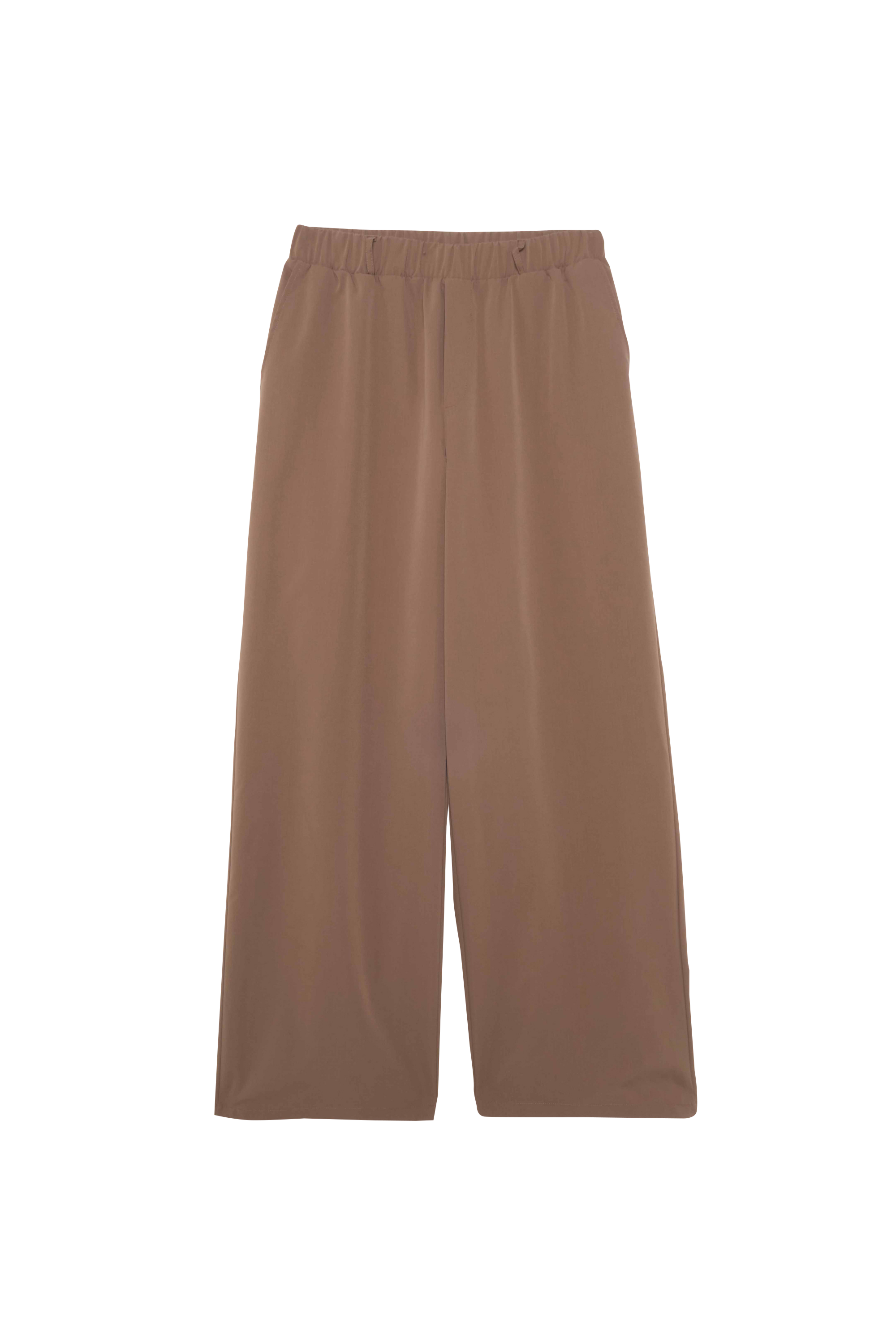 NOISY MAY Pantalon NMROY HW WIDE LEG PANTS WVN LAB Marron
