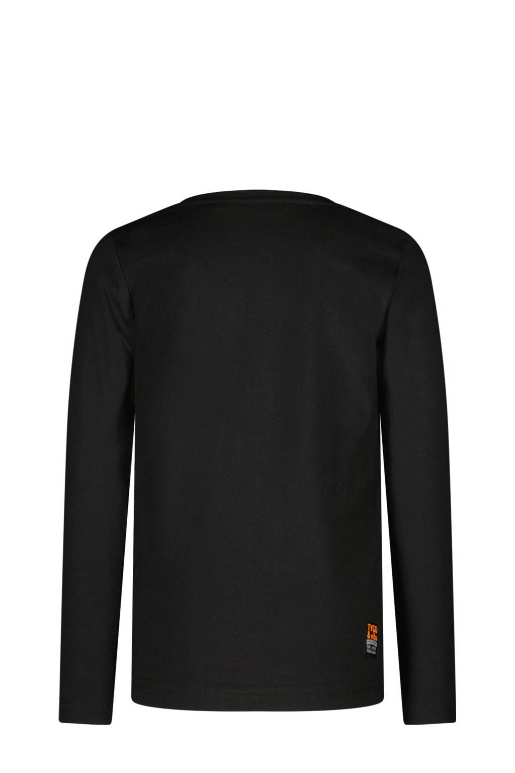 TYGO & vito longsleeve Mason met printopdruk zwart