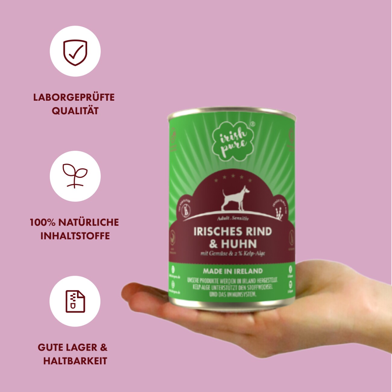 Irish Pure Nassfutter Weiderind & Huhn