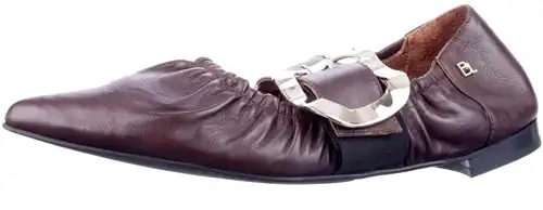 Babouche donkerbruin S-Sheila-1 - maat 43 ballerina donkerbruin - maat 43 Calandschoen
