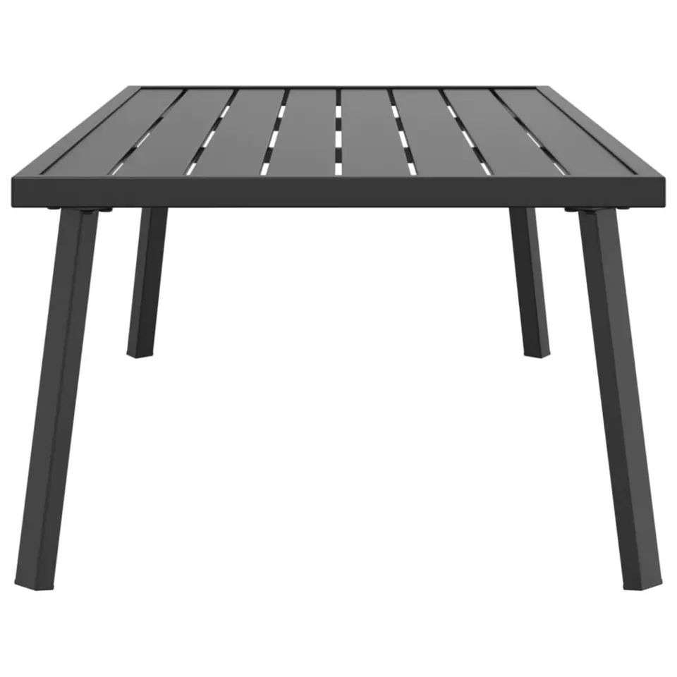 vidaXL - Tuintafel - Antraciet - Staal - 110x55x35 cm