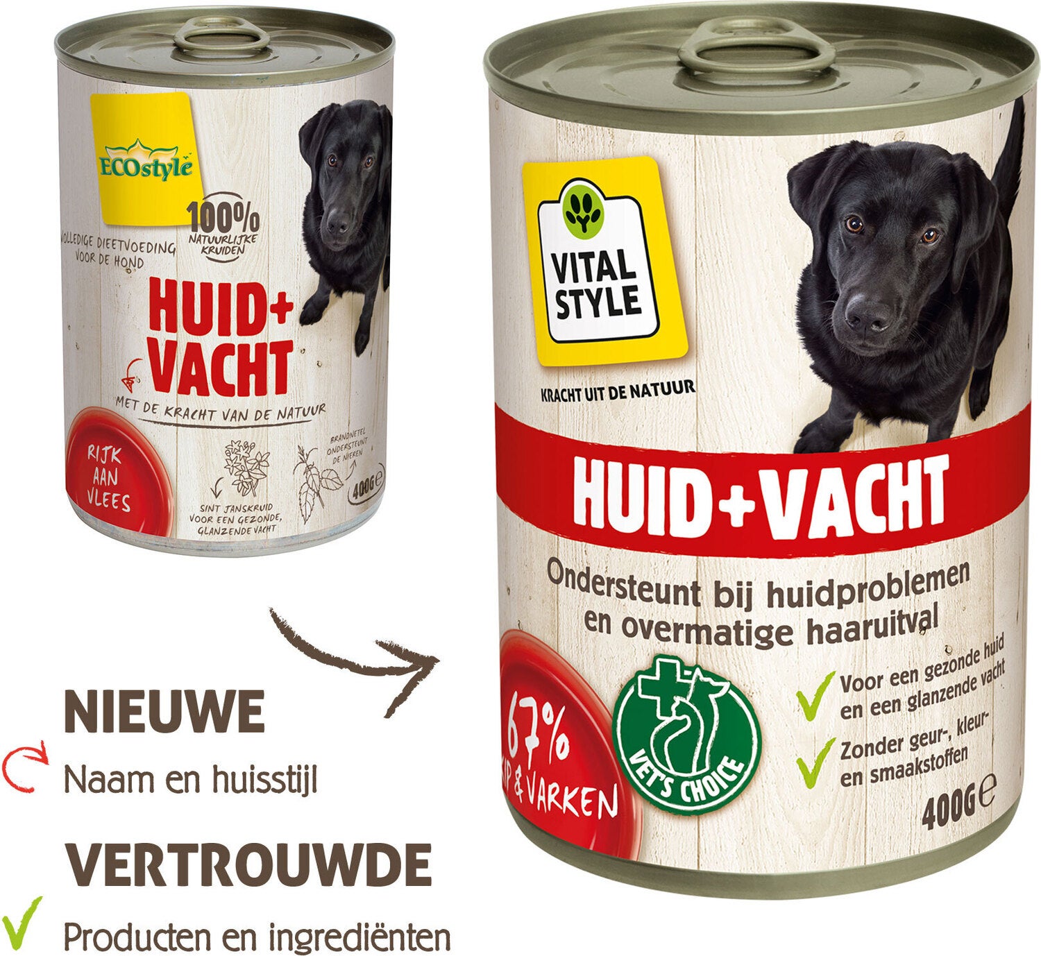VITALstyle hondenvoer Huid en Vacht adult 400 g