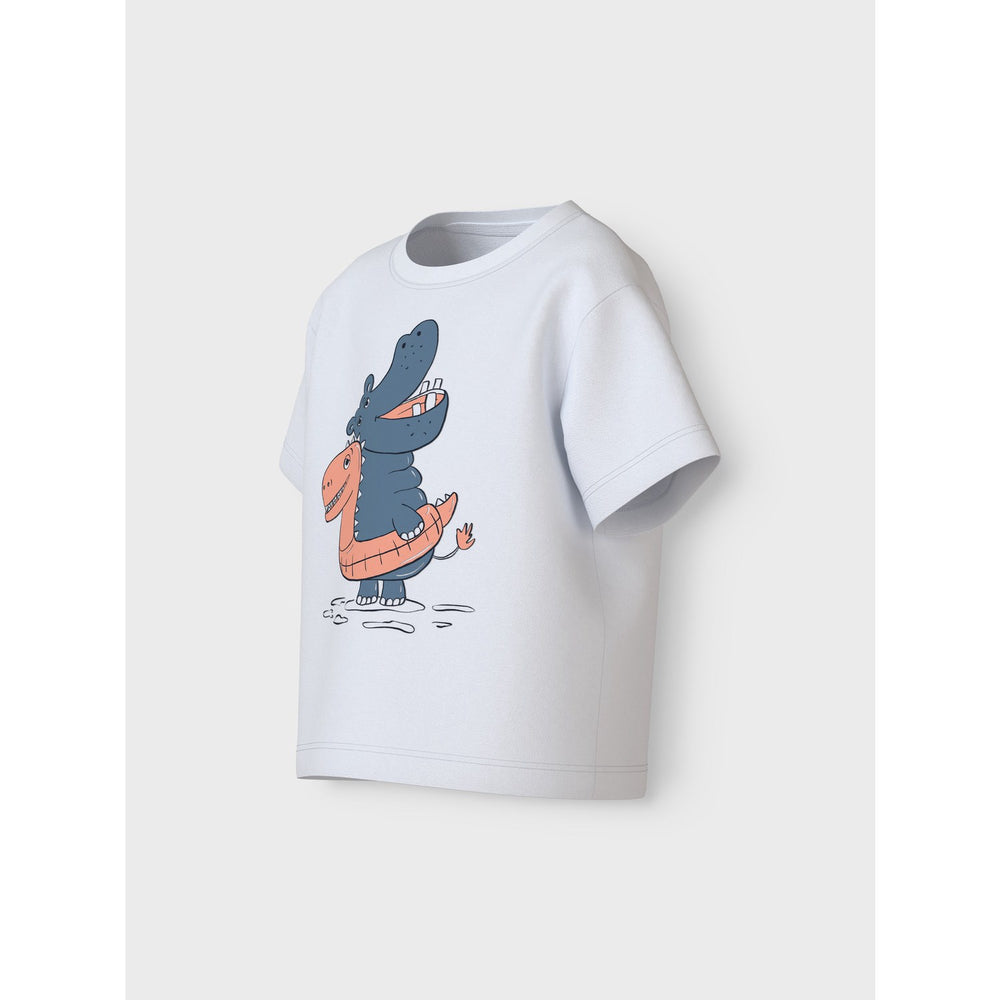 Køb Name It Bright White Hippo Vagno Løs T-Shirt