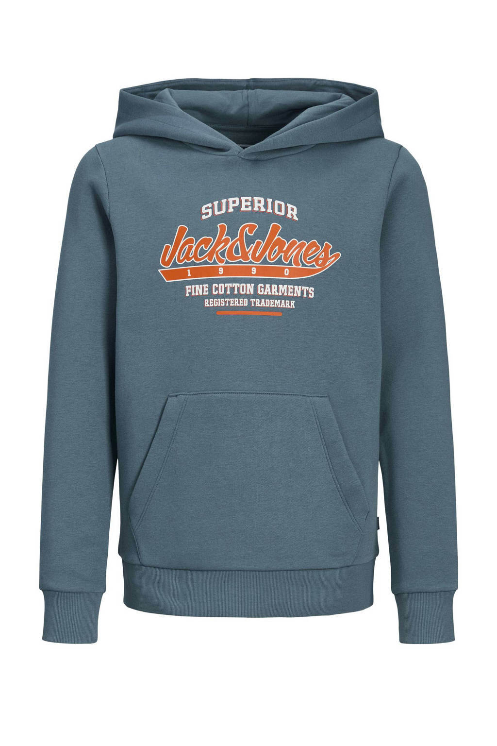 JACK & JONES hoodie JJELOGO met logo blauw