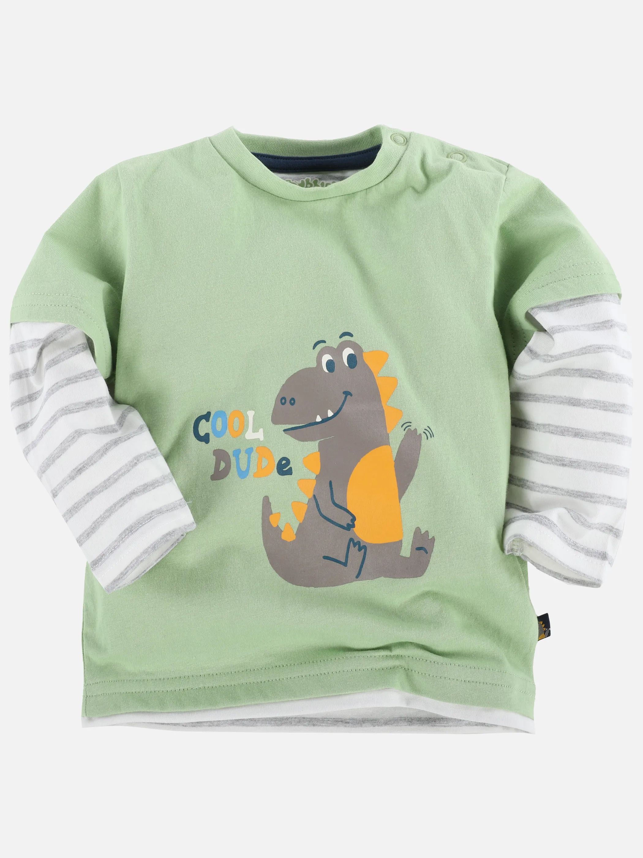 Jungen Langarmshirt mit Frontprint im 2in1 Look