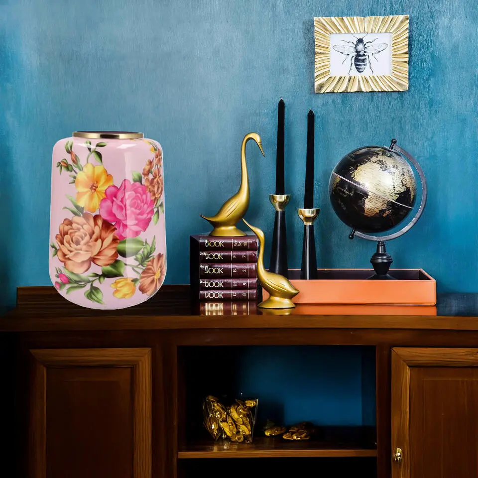 DK Design Vaas Flower Bouquet - lichtroze - 33 x 32 x 40 cm