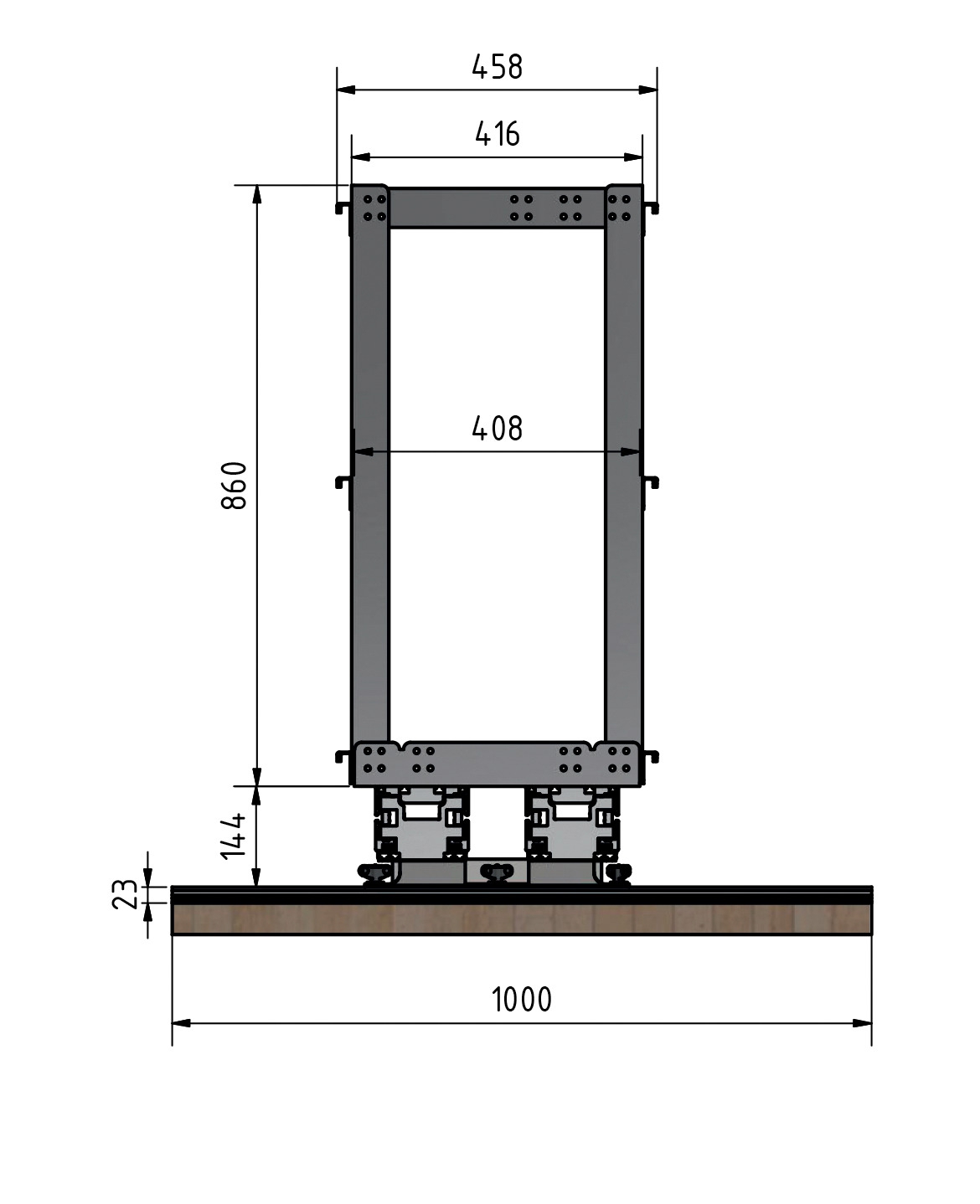 Weih-tec  Load Move R2 Heckgaragen-Regalsystem