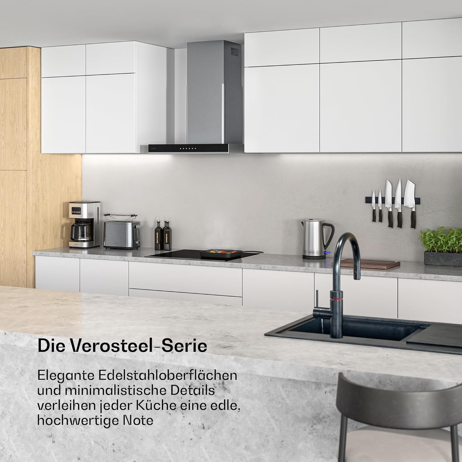 Klarstein Verosteel Induktionskochfeld 60cm - 4-Zonen Kochfeld Induktion, 7400W Boost, Touch-Slider, Timer, Kindersicherung, Restwärmeanzeige, Ceran Glas, Einbau Induktionsherd