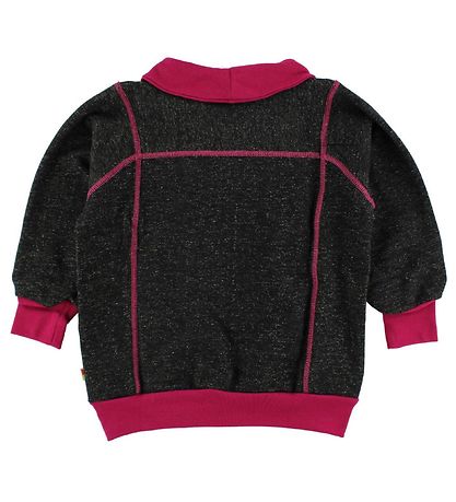 Katvig Sweatshirt - Schwarzmeliert meliert m. Pink