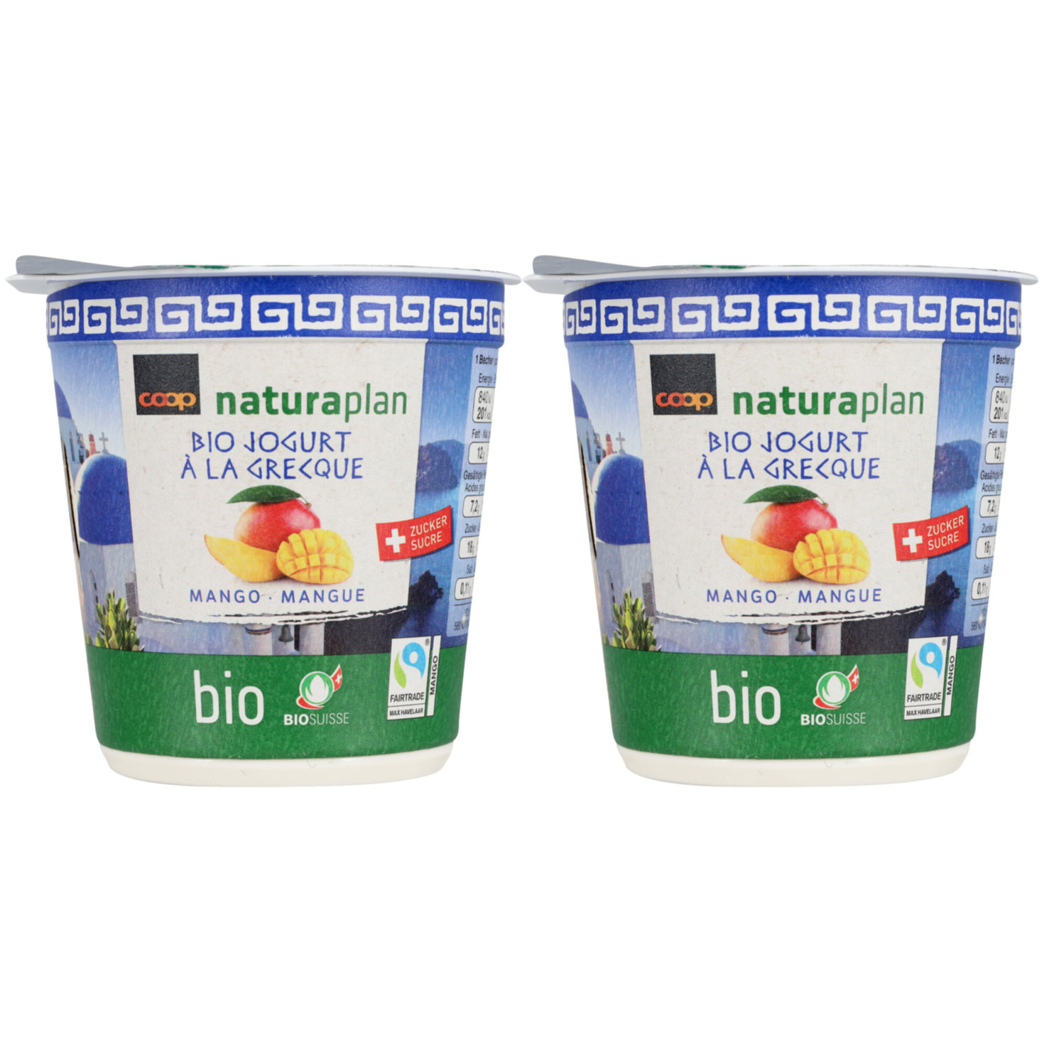 Naturaplan Bio Fairtrade Joghurt à la grecque Mango 2x150g