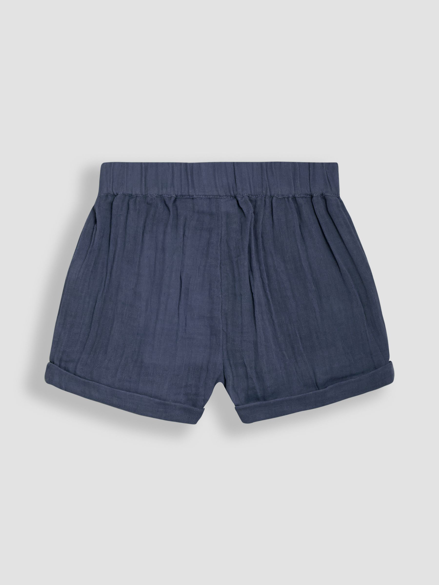 Koninklijk blauw & marineblauw - JoJo Maman Bébé - Set van 2shorts van kaasdoek