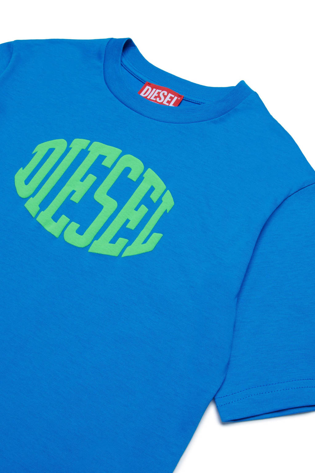 Diesel T-shirt met printopdruk blauw