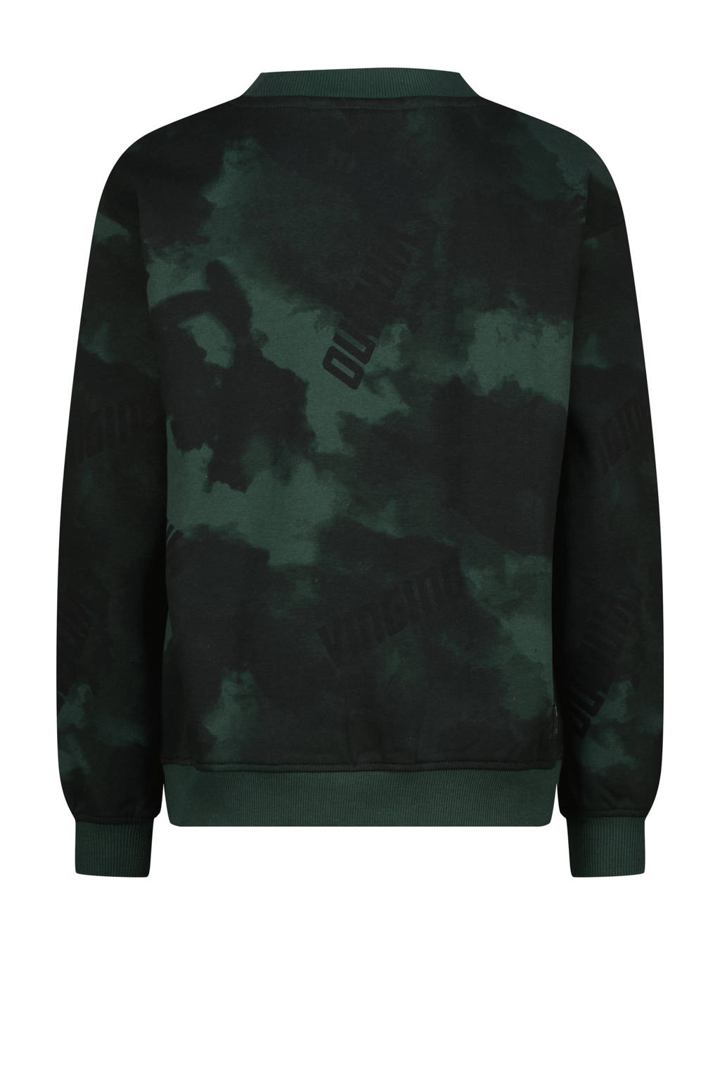 Vingino sweater Nort met all over print donkergroen