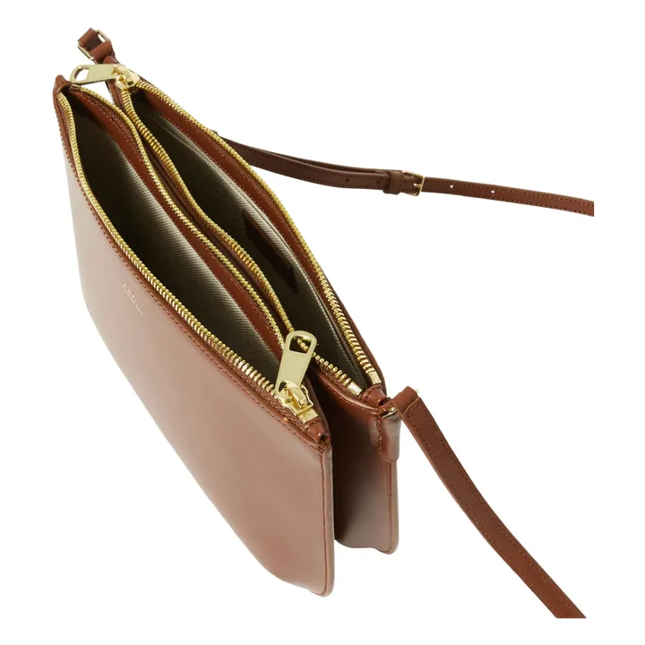 A.P.C. Sac Sarah Cuir Lisse | Noisette